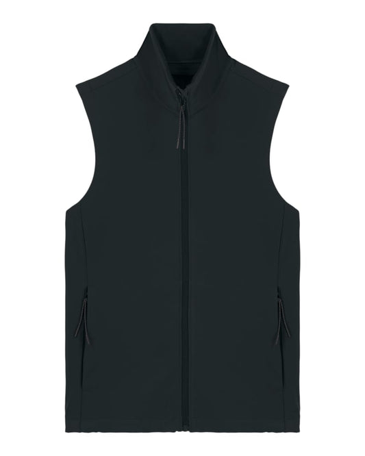 Men's sleeveless softshell jacket - Black - 1
