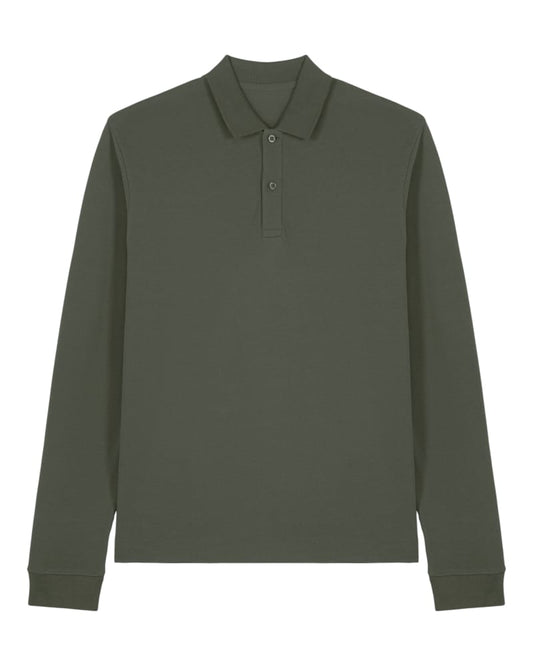 Long-sleeve polo - Khaki - 1
