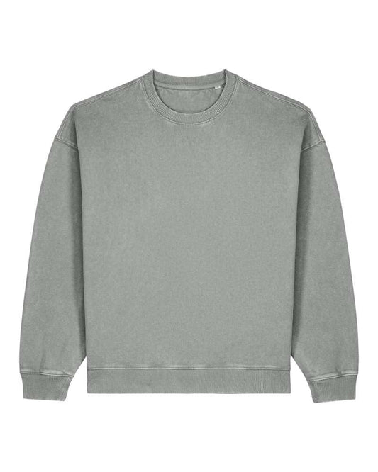 Garment-dyed oversized crewneck sweatshirt - G. Dyed Misty Grey - 1