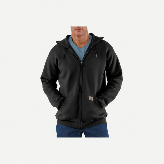 Carhartt Zip Hooded Sweatshirt in Black