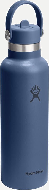Hydro Flask Standard Mouth 621 ml with Straw Cap in Mid Blue