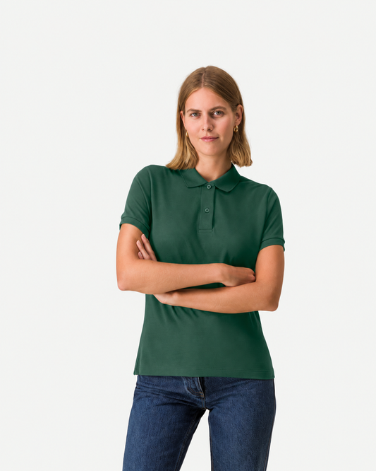 Stanley/Stella Women's Mid-light Polo in Bottle Green