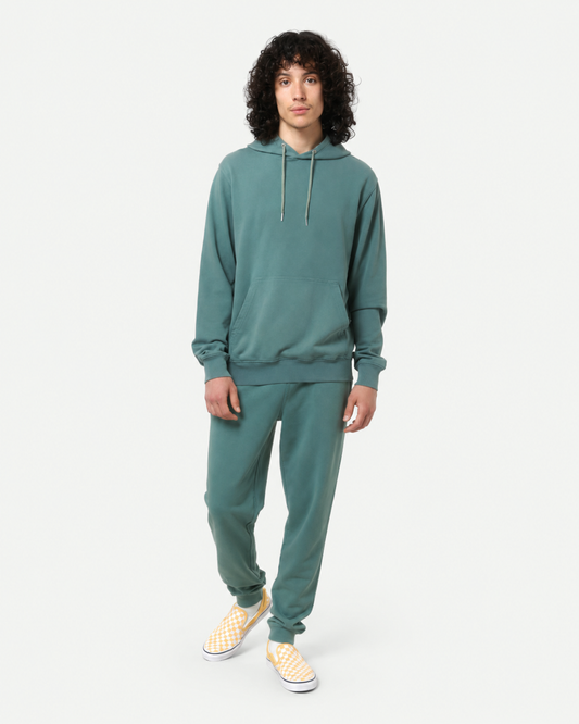 Stanley/Stella Garment-Dyed French Terry Hoodie in G. Dyed Hydro