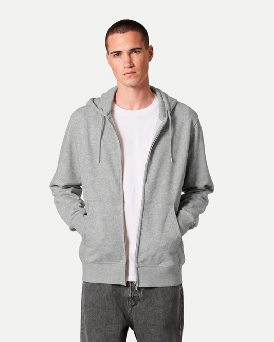 Stanley/Stella French Terry Zip Hoodie in Heather Grey