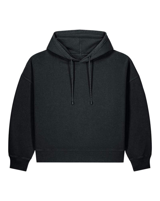 Women's garment-dyed hoodie - G. Dyed Black Rock - 1